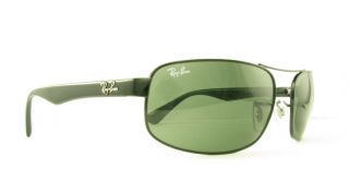 Genuine Ray Ban RB 3445 G 15 Green / Gray 61mm Replacement Lenses Wrap 