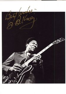 King Signed Postcard Songwriter Blues Guitarist