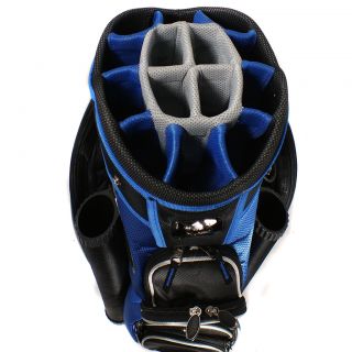 RJ Sports Bandon ll Black Blue Golf Cart Bag 14 Way Full Length 