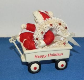 Dept 56 Christmas Ornament Baby in Wagon Bottle Brush Wreath Spaghetti 