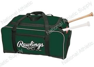 Rawlings Covert Baseball Softball Equipment Bat Bag Dark Green