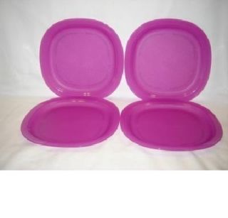 Tupperware Impressions Microwave Safe Lunch Dinner Plates Set of 4 