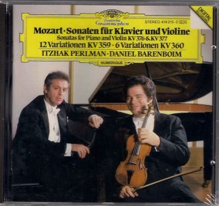 Mozart Sonatas for Piano Violin Perlman Barenboim 028941921529