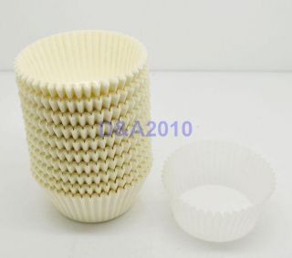 600 Pcs White Baking Cups Muffin Cupcake Cases Liners Paper Standard 