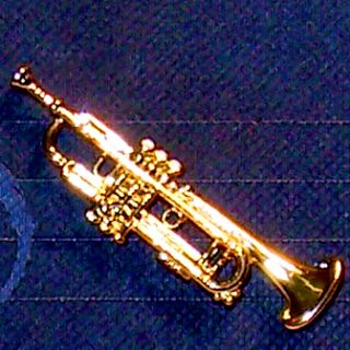 Bach Stradivarius Trumpet Replica Pin 24K Gold Plated