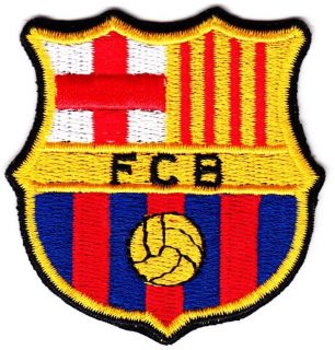 Multi Color Barcelona Football Club Logo Embroidered Iron on Backing 