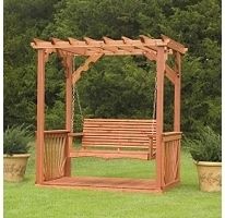   Big Pergola Cedar Wood Swing Deck Garden Backyard Porch Patio Wooden