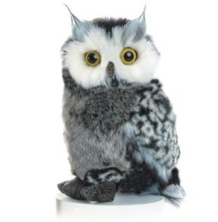 Plush Stuffed Gray White Barn Owl Plushie Animal 9 New