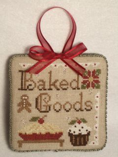   House Needleworks Finished Cross Stitch Ornament Baked Goods