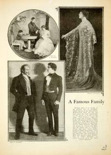 1919 Print Barrymore Ethel John Lionel Peter Ibbeston Famous Family 
