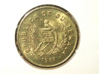Guatemala 1988 Un Centavo Fray Bartolomeo A Nice Looking Coin as Is 