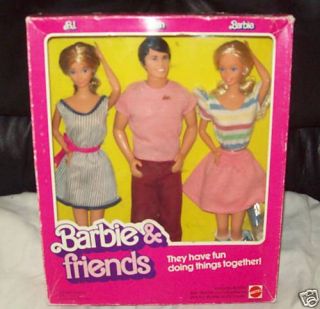 RARE Barbie Friends Barbie Ken P J Giftset MIB