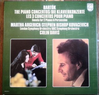 BARTOK PIANO CONCERTOS MARTHA ARGERICH KOVACEVICH LSO DAVIS 4 LP BOX 