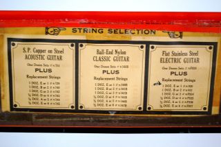 Vintage Black Diamond Guitar Strings Display Case with Strings
