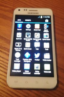 Samsung Galaxy s II Epic 4G Touch 16GB White Sprint ESN not Clean 348 