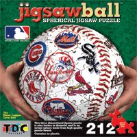 ALL Baseball Teams MLB Team Ball Shaped Jigsaw Puzzle HUGE 3D 