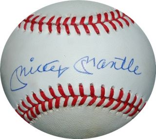 Mickey Mantle Autographed Signed Al Baseball NY Yankees CFS