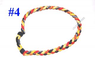 Titanium Ionic Sport Baseball Necklace 22 20 18 16 3 Rope Tornado 