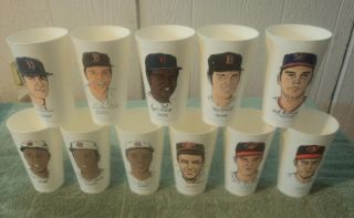 11 Slurpee Cups Baseball Players 1970s Collection