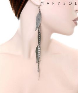 Basketball Wives Inspired Long Angel Wings Chain Earrings Jewelry 8 8 