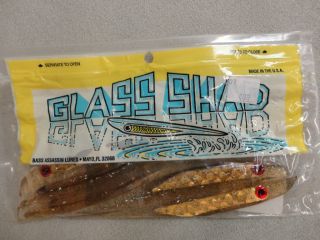 Bass Assassin Glass Shad, Glass Gold, 5.5 5 Pack(New/OldStock)