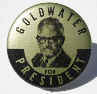 RARE Barry Goldwater President Campaign Pinback Button