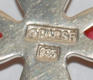 vintage barse 925 silver cross earrings