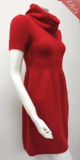 brand bana na republic style sweater dress color true red size small 