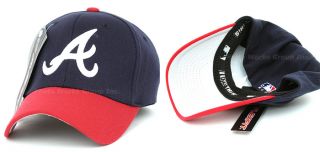 ATLANTA BRAVES Flex Fit Baseball Ball Cap Flexible Band Hat