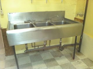 Bastian Blessing Co Stainless 3 Bay Sink