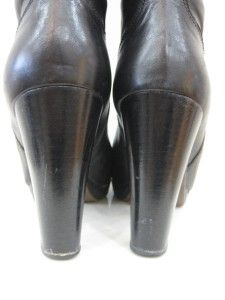 barbara bui black calfskin platform knee boots 40