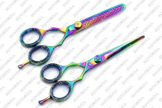 Suvorna 5 5 Barber Titanium Hair Cutting Scissors Set
