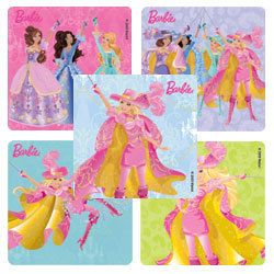 15 Barbie 3 Musketeers Stickers Scrapbook Party Favors