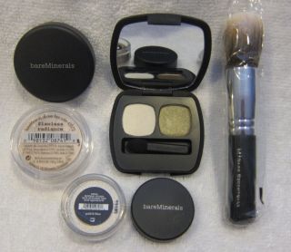 NEW Bare Escentuals Bare Minerals Mixed Makeup Lot Eyeshadows, Brush 
