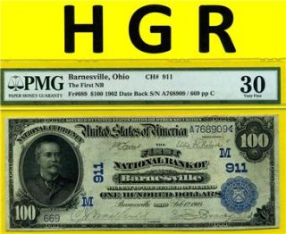 HGR Fr.689 1902 $100 Date Back Finest of 4 Known PMG VF 30