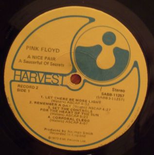   FLOYD A Nice Pair LP 2xLP original pressing Syd Barrett NM pysch VG+