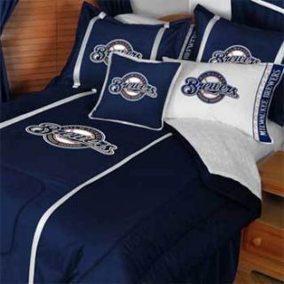MLB Milwaukee Brewers Baseball Bedding Comforter Set