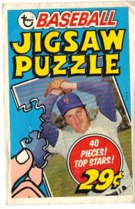 1976 Topps Baseball Jigsaw Puzzle Wrapper Test Issue RARE