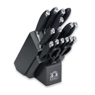   17 pc soft handle cutlery set features high carbon stainless steel