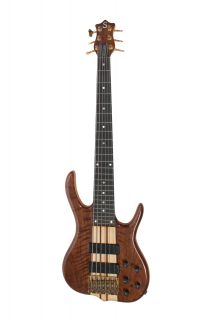 BSR6EG Ken Smith Walnut 6 String Bass Neck thru Model with Tweed Gig 