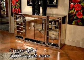    Silver Mirrored Buffet Sideboard Server T2624 576 Bassett Mirror Co