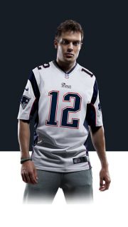  NFL New England Patriots (Tom Brady) Mens Football Away 