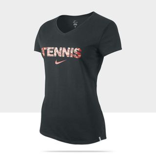 Nike V Neck Read Womens Tennis T Shirt 480769_386_A