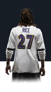    Ravens Ray Rice Mens Football Away Game Jersey 479378_106_B_BODY