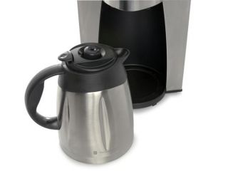 double wall thermal carafe flow through lid
