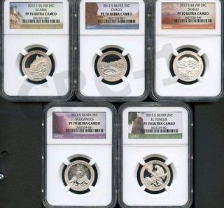 newly listed 2012 s silver quarter set ngc pf70 ultra