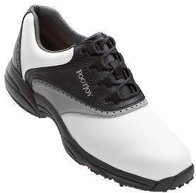2011 Footjoy Greenjoy Mens Golf Shoes White/Black Closeout $60 #45415