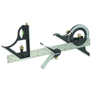 12 COMBINATION SQUARE WITH ANGLE FINDER AND PROTRACTOR LEVEL 
