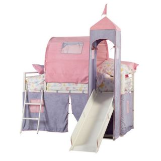 princess twin size tent bunk bed with slide time left