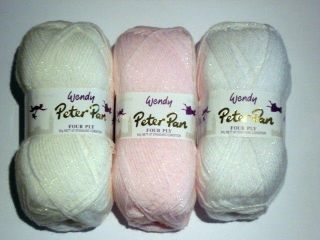 WENDY PETER PAN MOONDUST 4ply BABY KNITTING YARN WITH DELICATE SPARKLE 